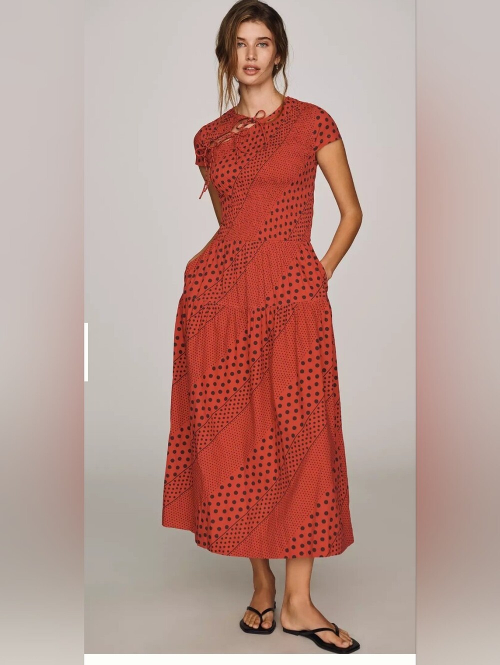 NWT Damson Madder X Anthropologie Ebba Midi Dress Size 4